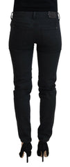 Ermanno Scervino Schwarze Baumwoll-Slim-Fit-Damenjeans