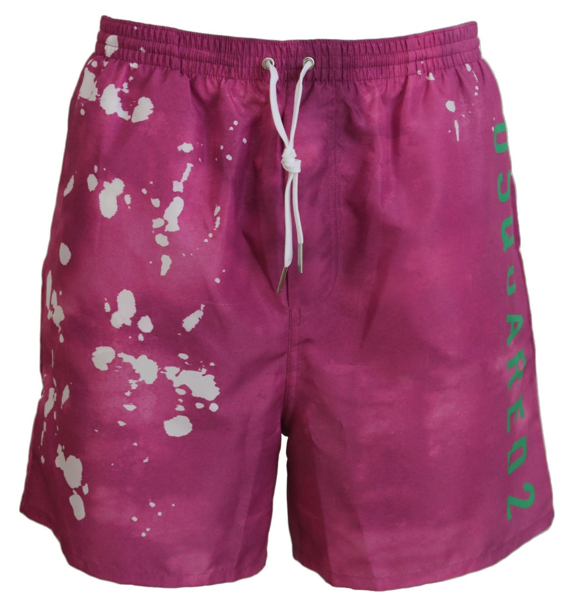 Dsquared² Pink Tie Dye Logo Herren Badeshorts Swimwear