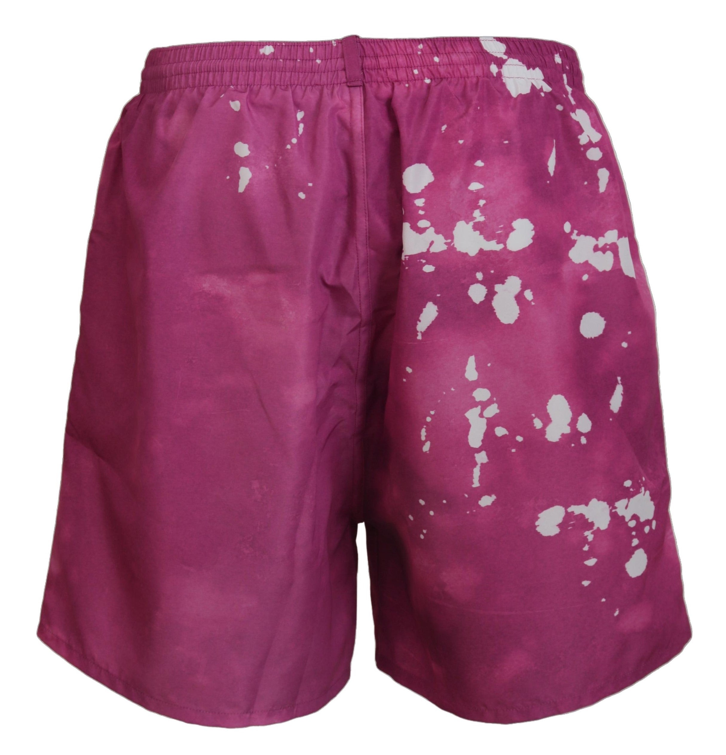 Dsquared² Pink Tie Dye Logo Herren Badeshorts Swimwear
