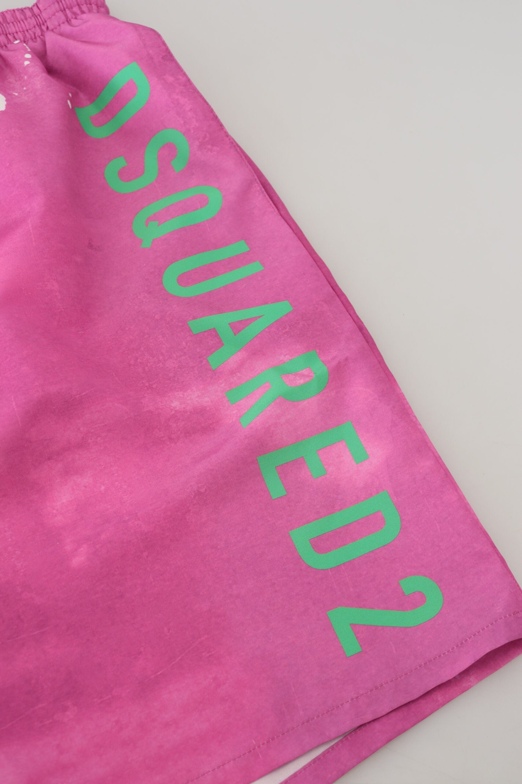 Dsquared² Pink Tie Dye Logo Herren Badeshorts Swimwear