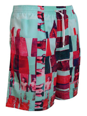 Dsquared² Meerkleurige bedrukte beachwear shorts zwemkleding