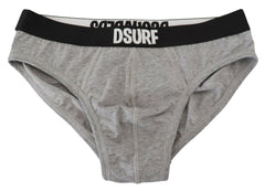 Dsquared² Graue DSURF Logo Baumwoll-Stretch Herren Slips