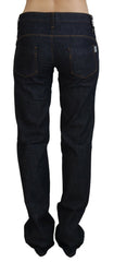 Costume National Blaue Hüfthose Straight Denim Jeans