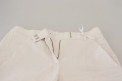 Dondup Weiße High-Waist Tapered Hose für Damen