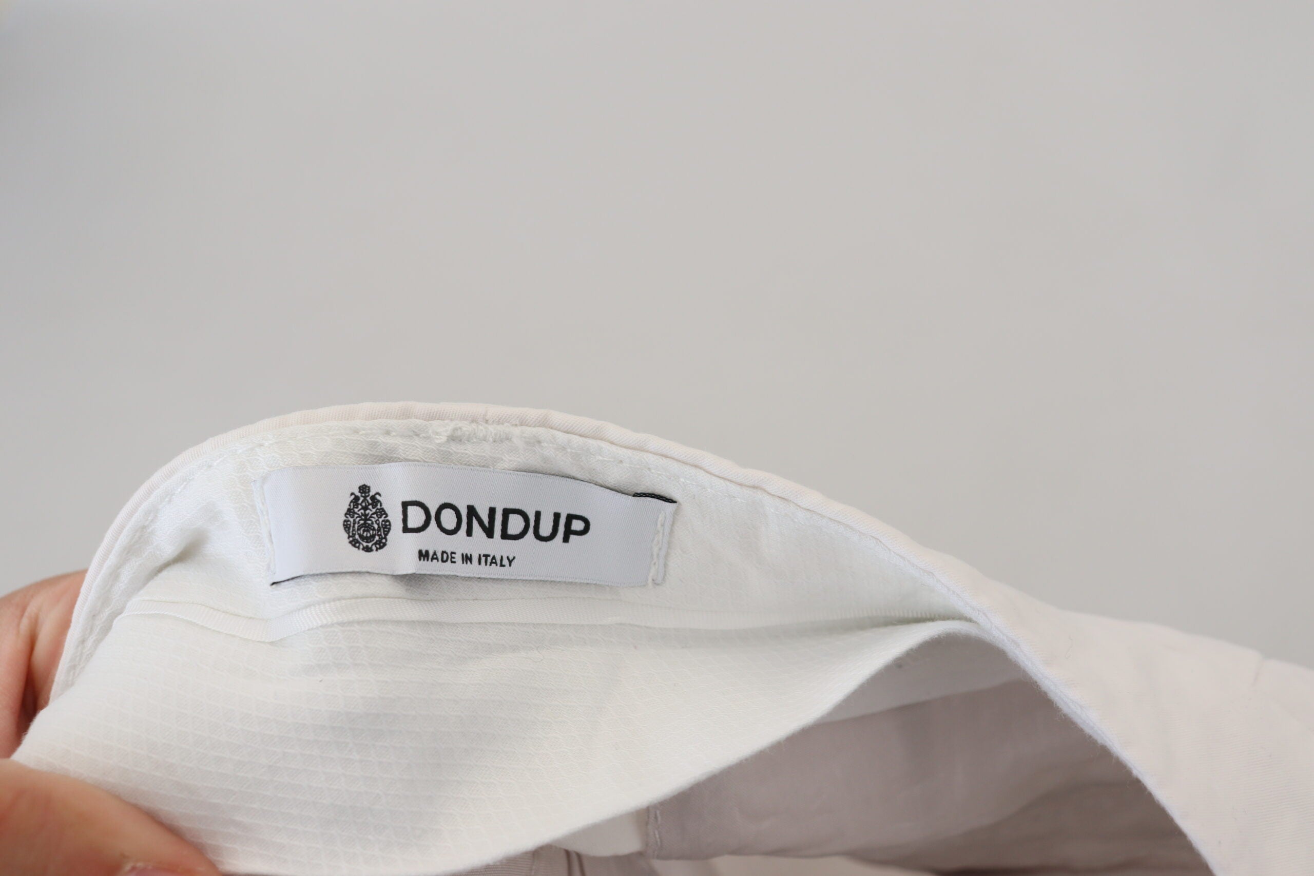 Dondup Weiße High-Waist Tapered Hose für Damen