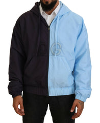 Dolce & Gabbana Zwart Blauw DG Hooded Full Zip Herenjack