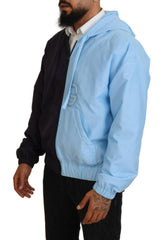 Dolce & Gabbana Zwart Blauw DG Hooded Full Zip Herenjack