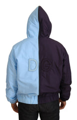 Dolce & Gabbana Zwart Blauw DG Hooded Full Zip Herenjack