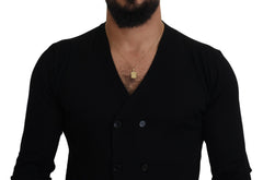 Dolce & Gabbana Zwart Kasjmier Vest Met Knoopsluiting