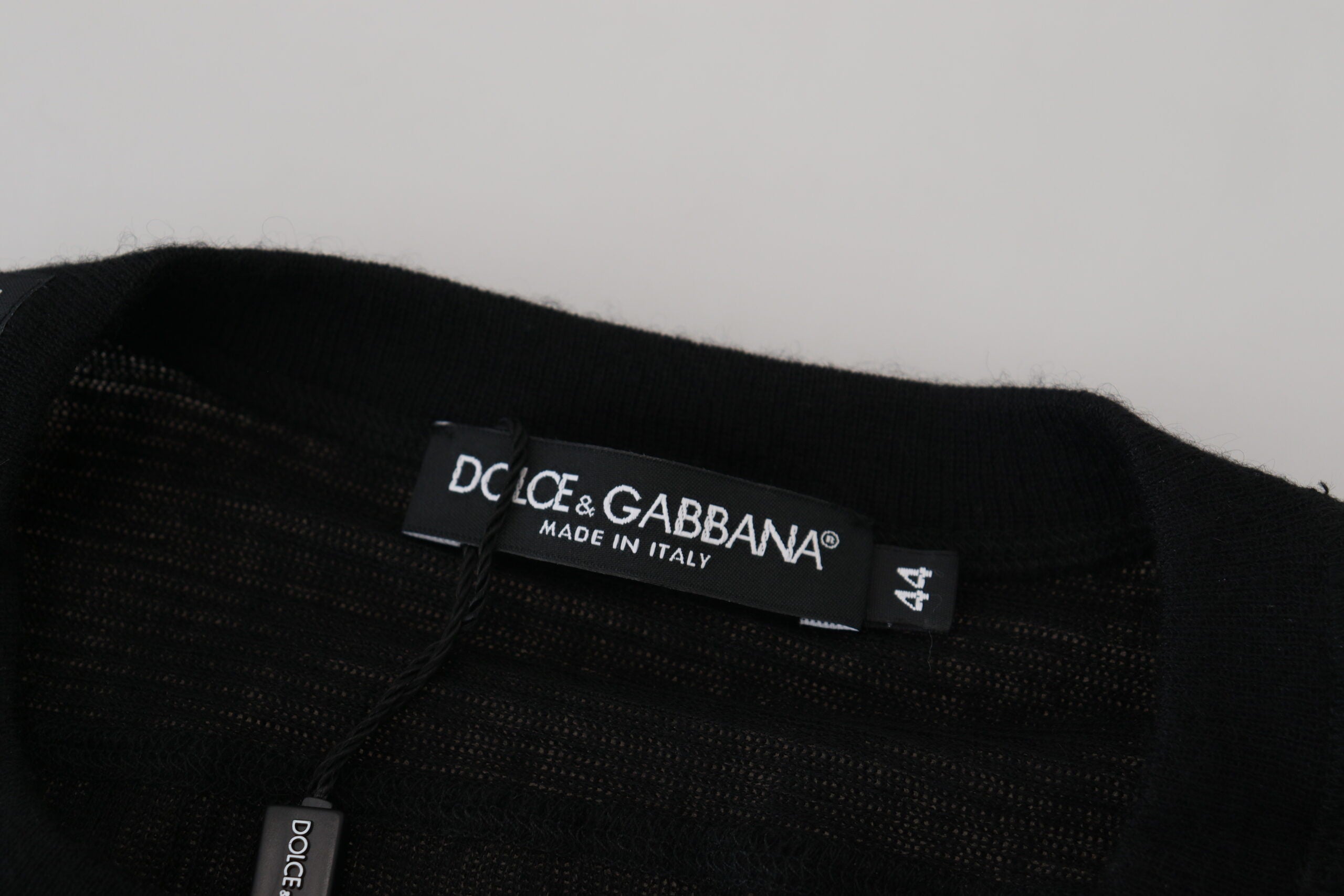 Dolce & Gabbana Schwarzer Kaschmir-Pullover mit Knöpfen