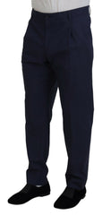 Dolce & Gabbana Dunkelblaue Chino-Hose aus Baumwolle