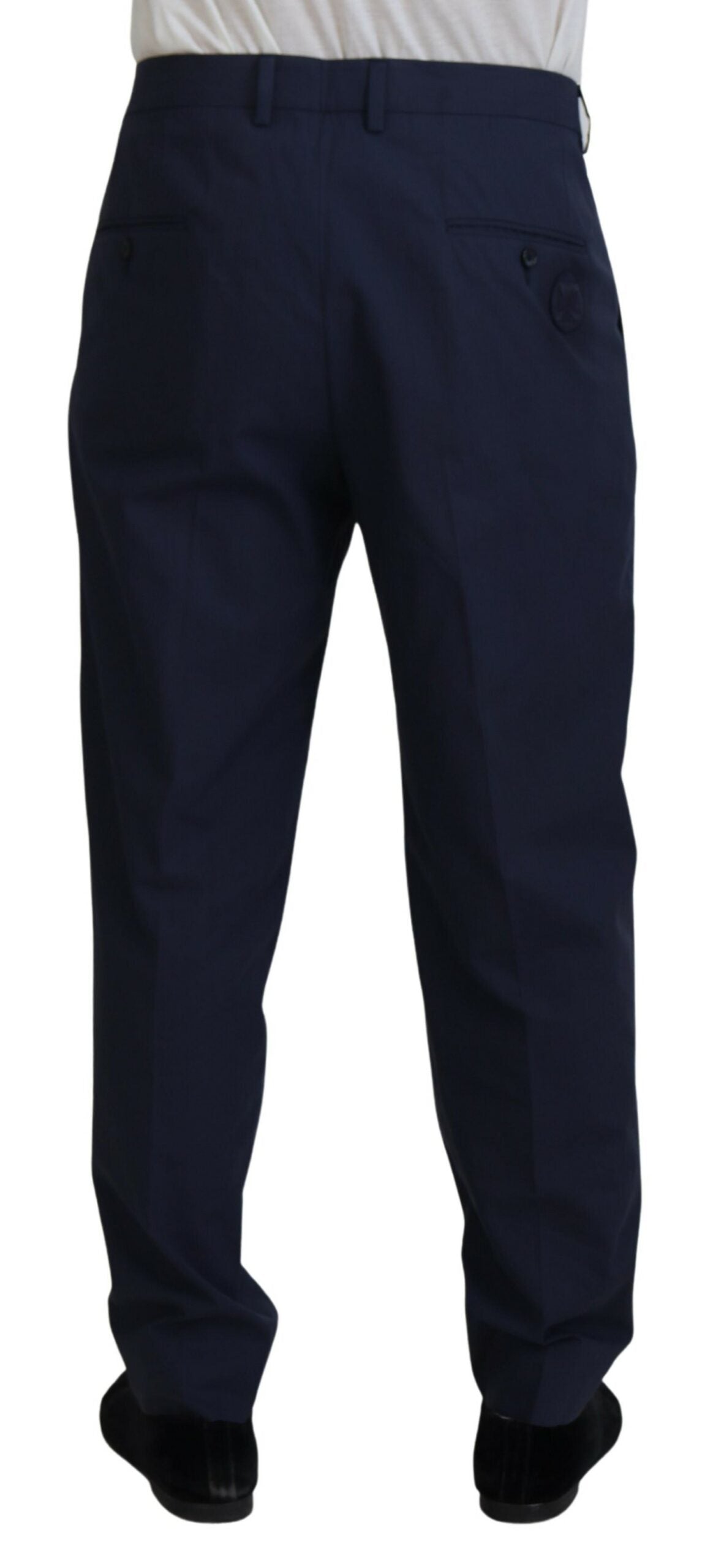 Dolce & Gabbana Dunkelblaue Chino-Hose aus Baumwolle