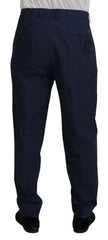 Dolce & Gabbana Dunkelblaue Chino-Hose aus Baumwolle