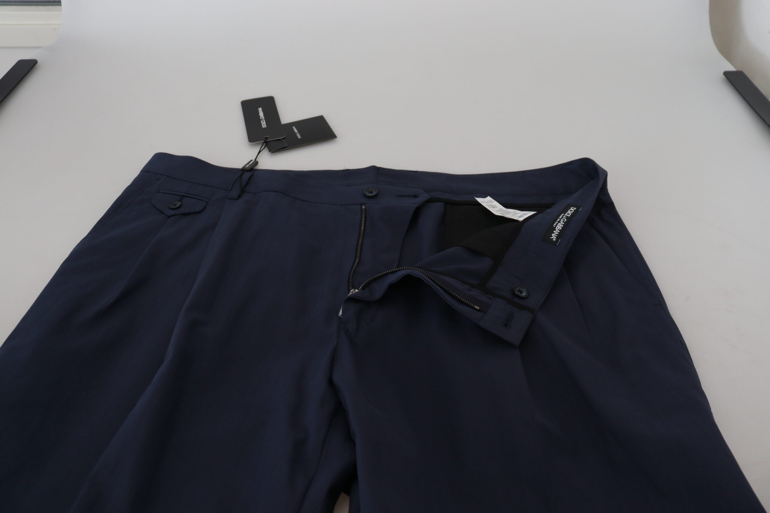 Dolce & Gabbana Dunkelblaue Chino-Hose aus Baumwolle