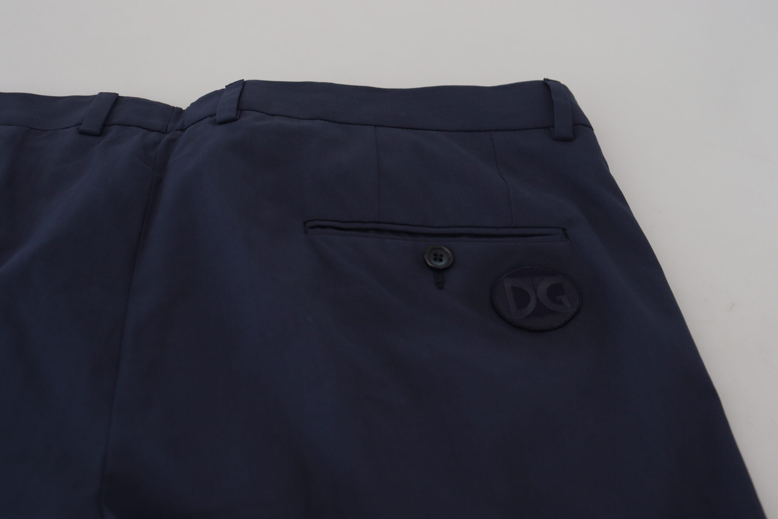 Dolce & Gabbana Dunkelblaue Chino-Hose aus Baumwolle