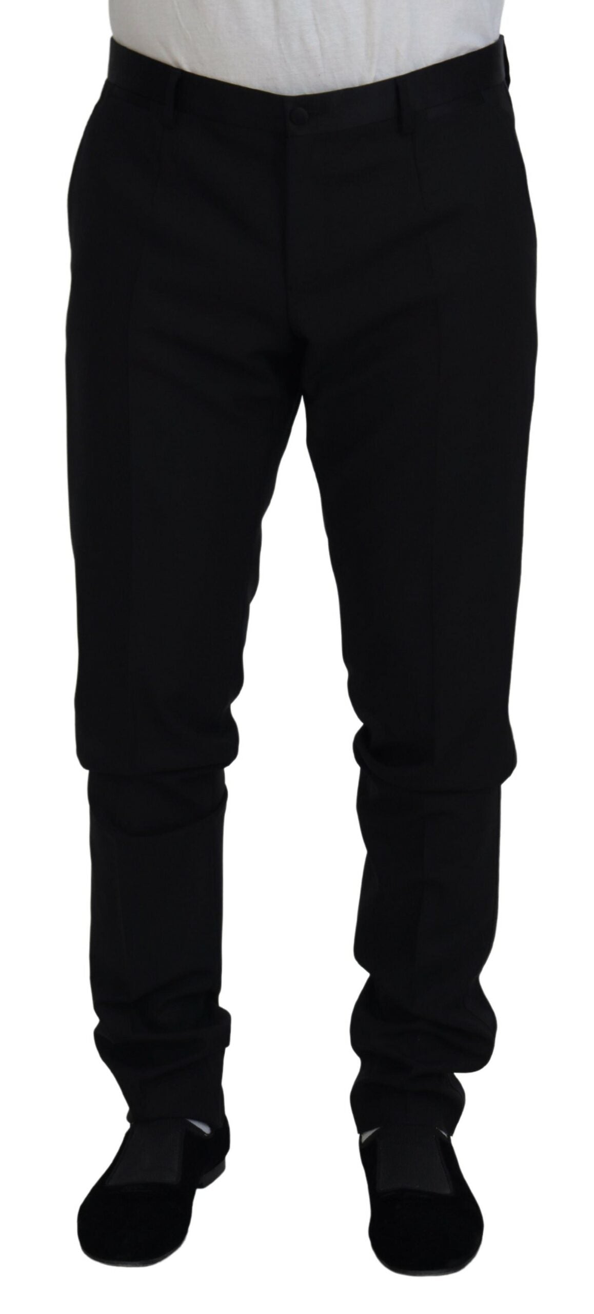 Dolce & Gabbana Schwarze Chino-Hose aus Wolle