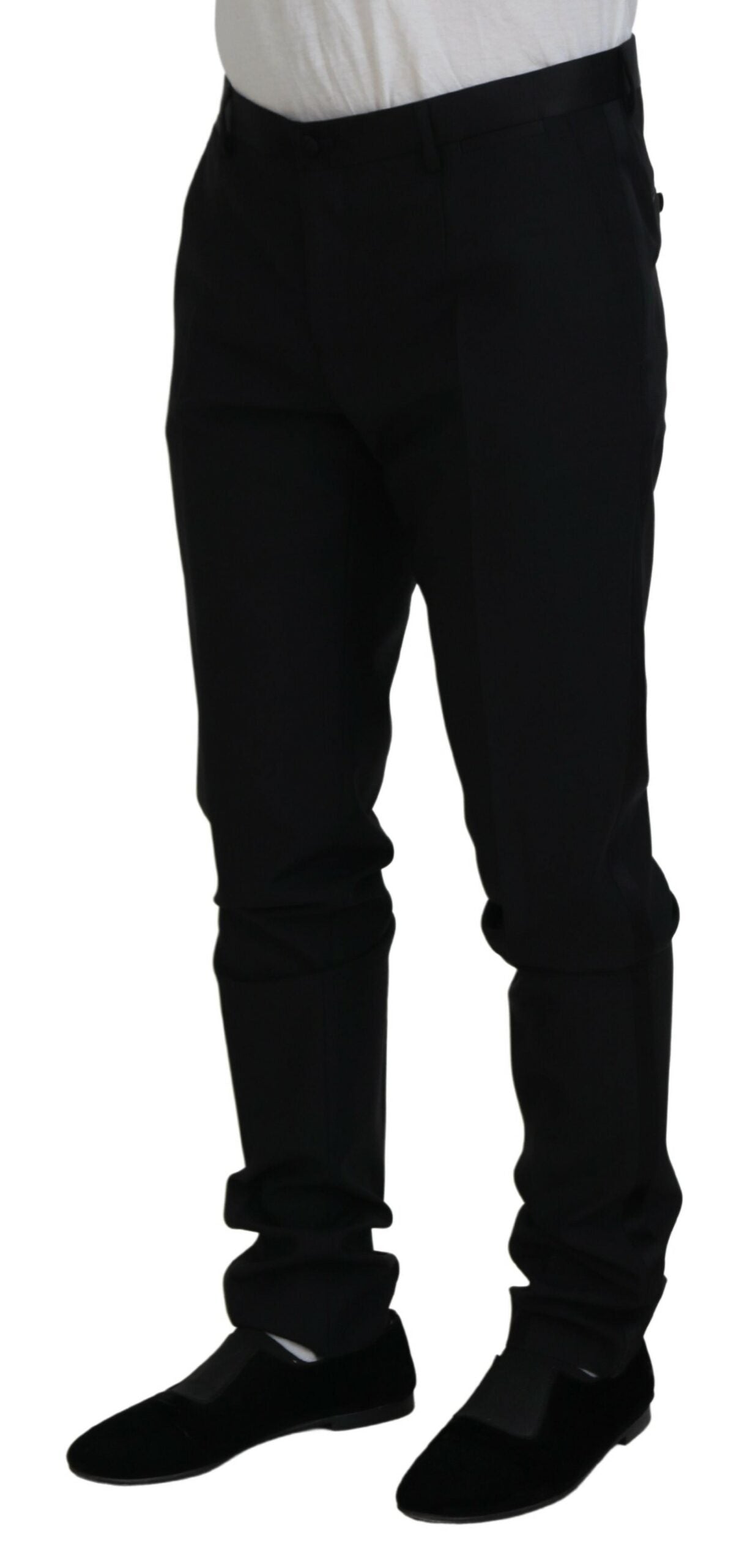 Dolce & Gabbana Schwarze Chino-Hose aus Wolle