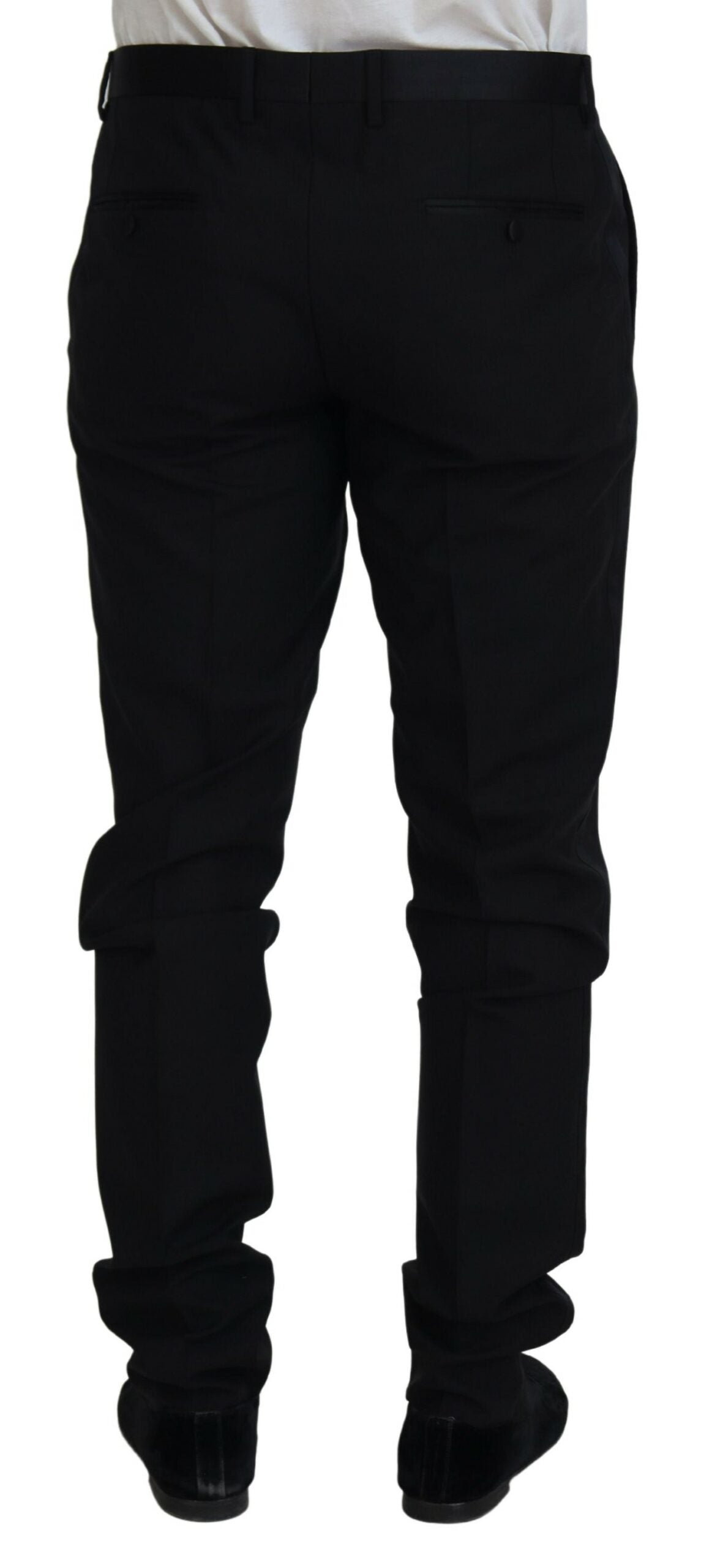 Dolce & Gabbana Schwarze Chino-Hose aus Wolle