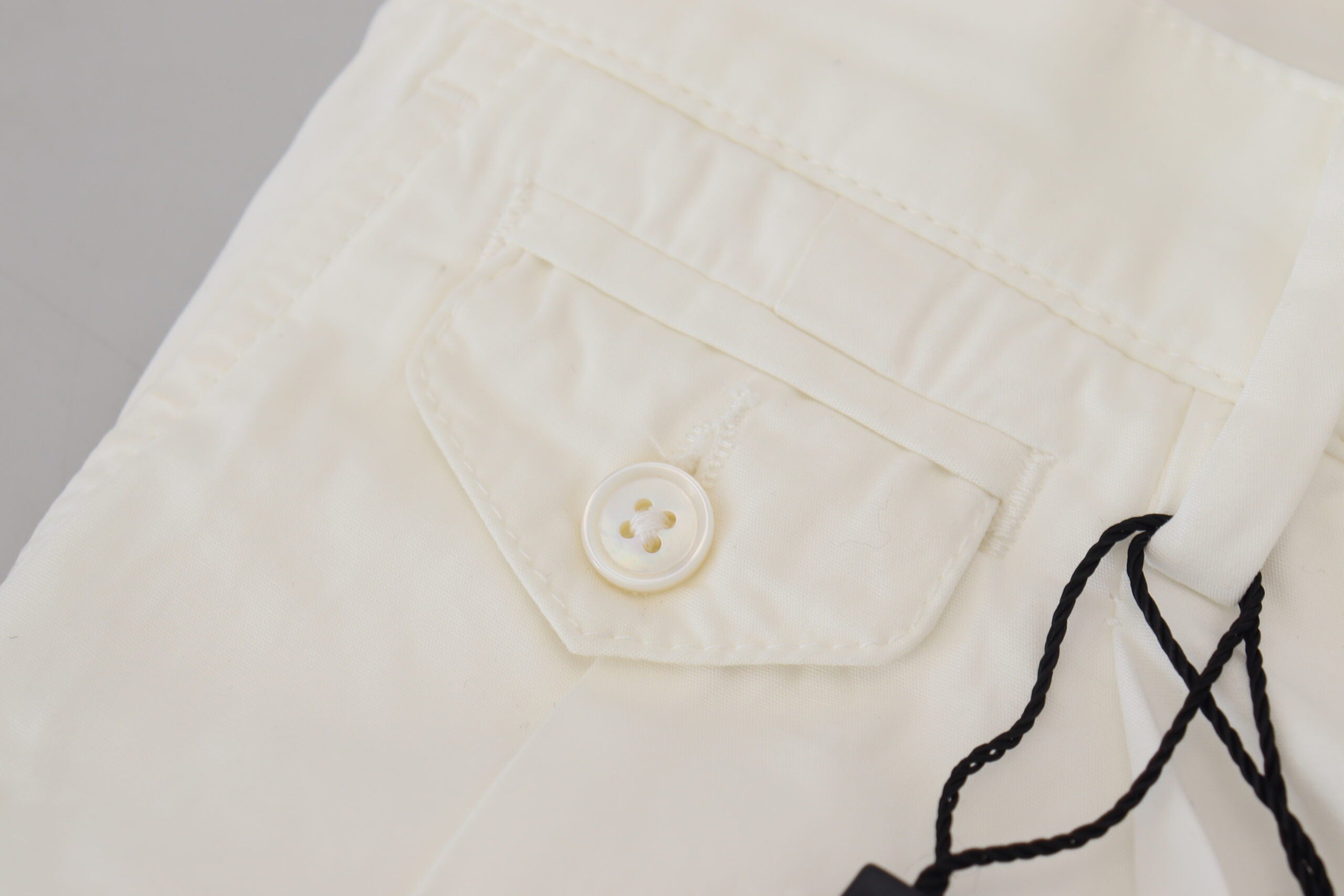 Dolce & Gabbana Weiße Skinny-Chino-Hose aus Baumwolle
