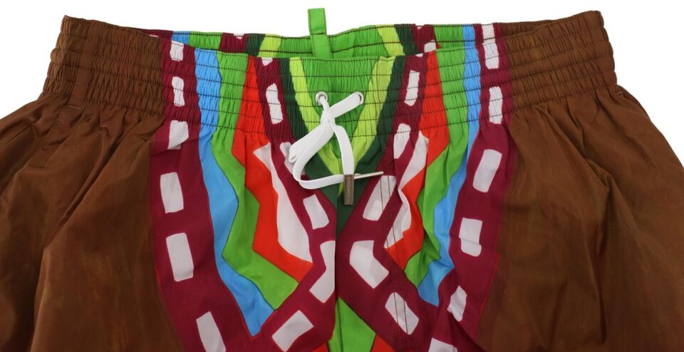 Dsquared² Veelkleurige Bedrukte Heren Zwemkleding Zwemshort