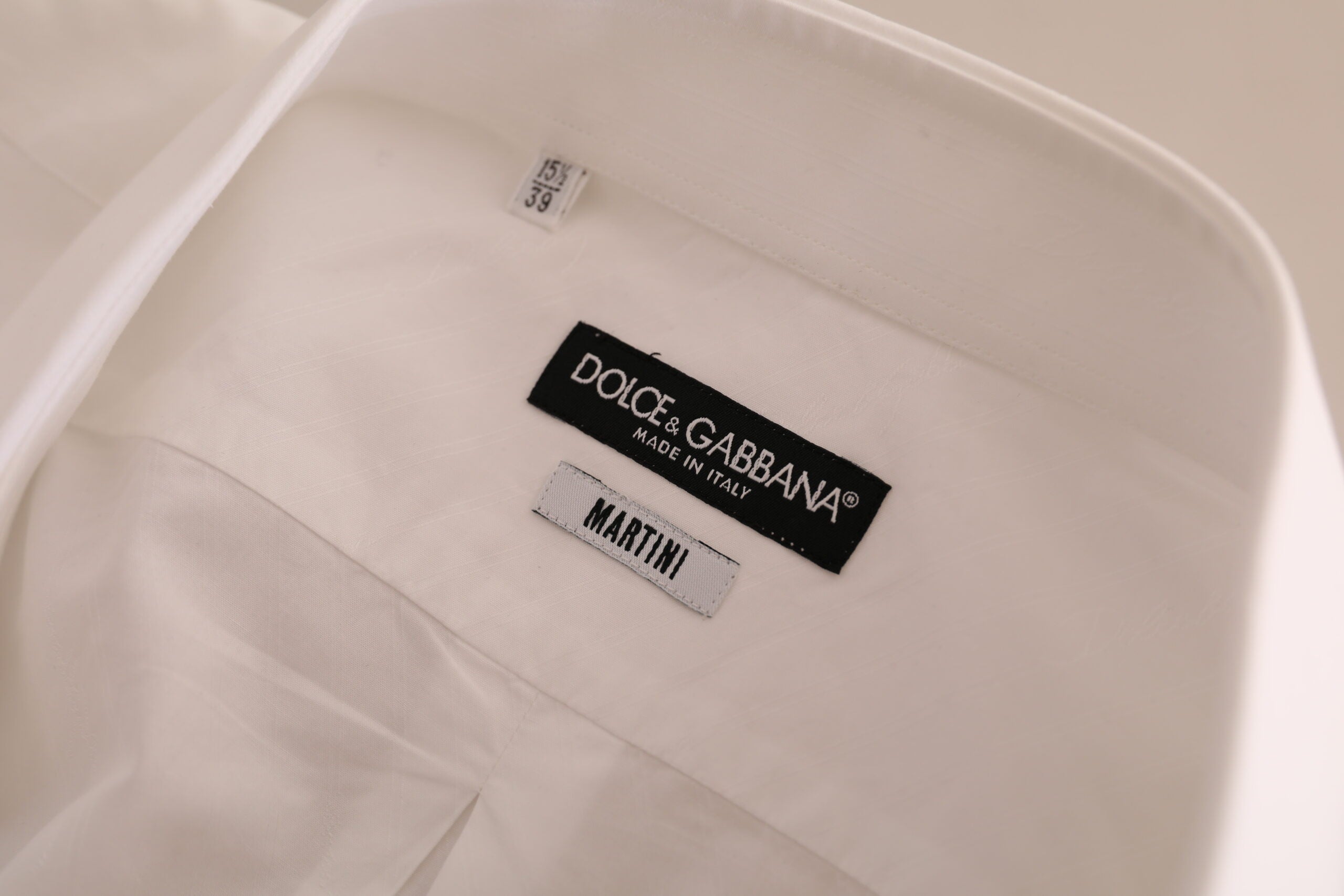 Dolce & Gabbana Weißes MARTINI Baumwollkleid Festliches Hemd