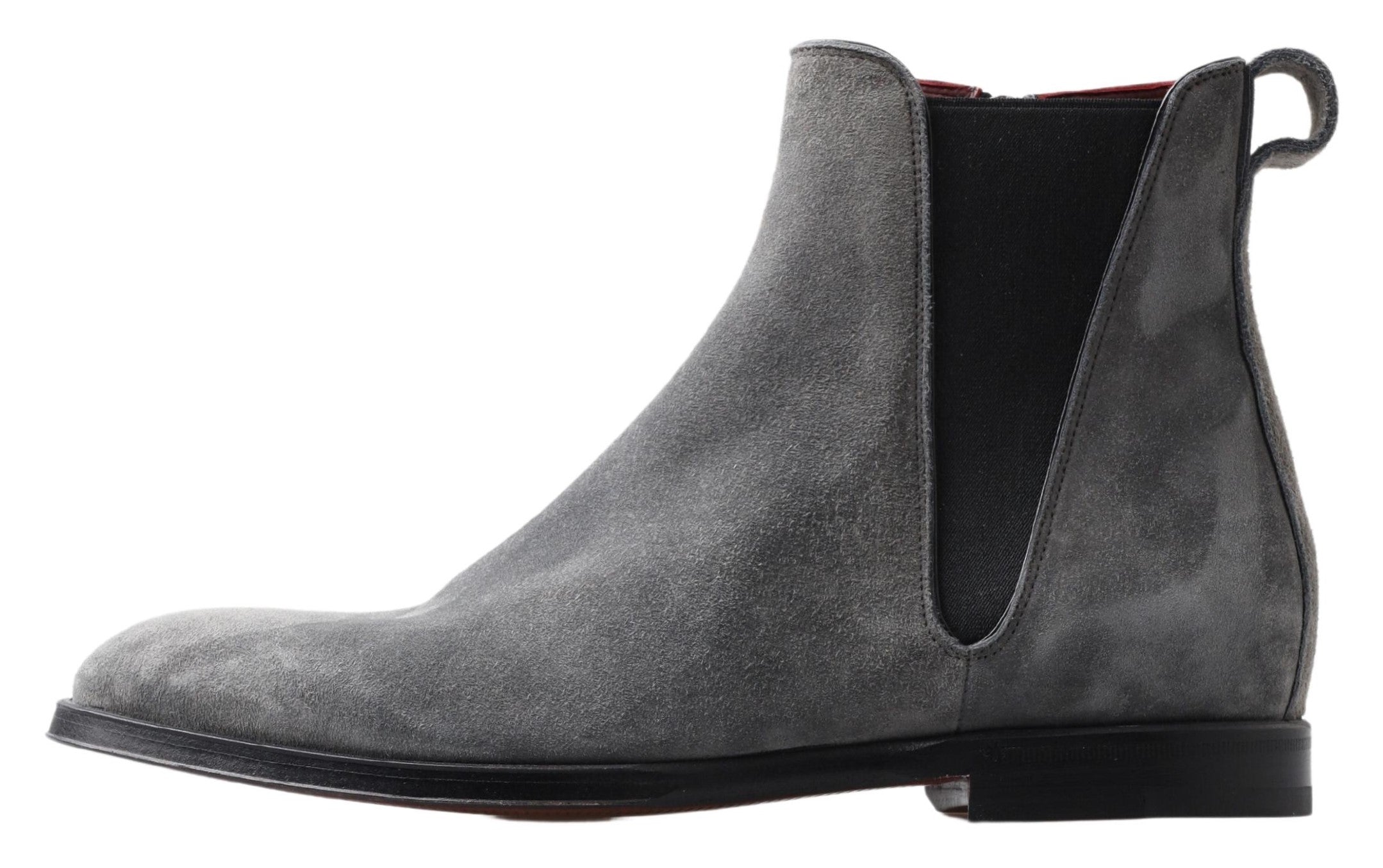 Dolce & Gabbana Graue Leder Herren Stiefeletten Schuhe