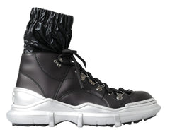 Dolce &amp; Gabbana – Galileo – Hohe Sneakers aus Nylon in Schwarz