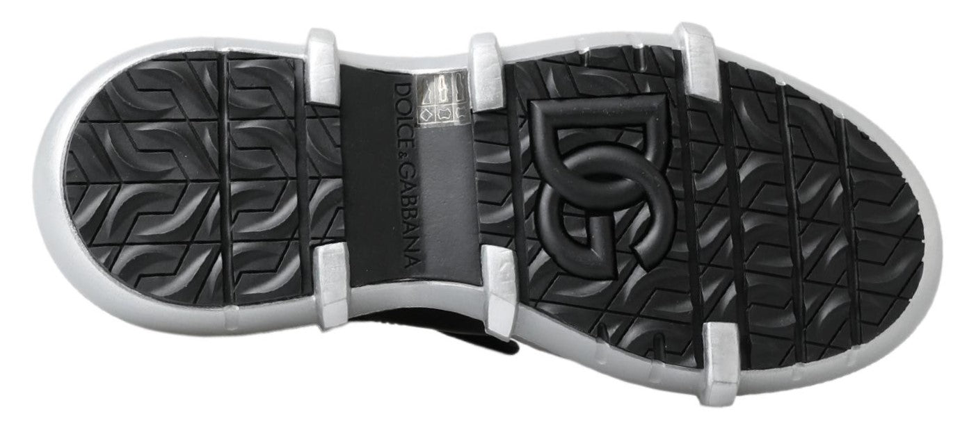 Dolce &amp; Gabbana – Galileo – Hohe Sneakers aus Nylon in Schwarz