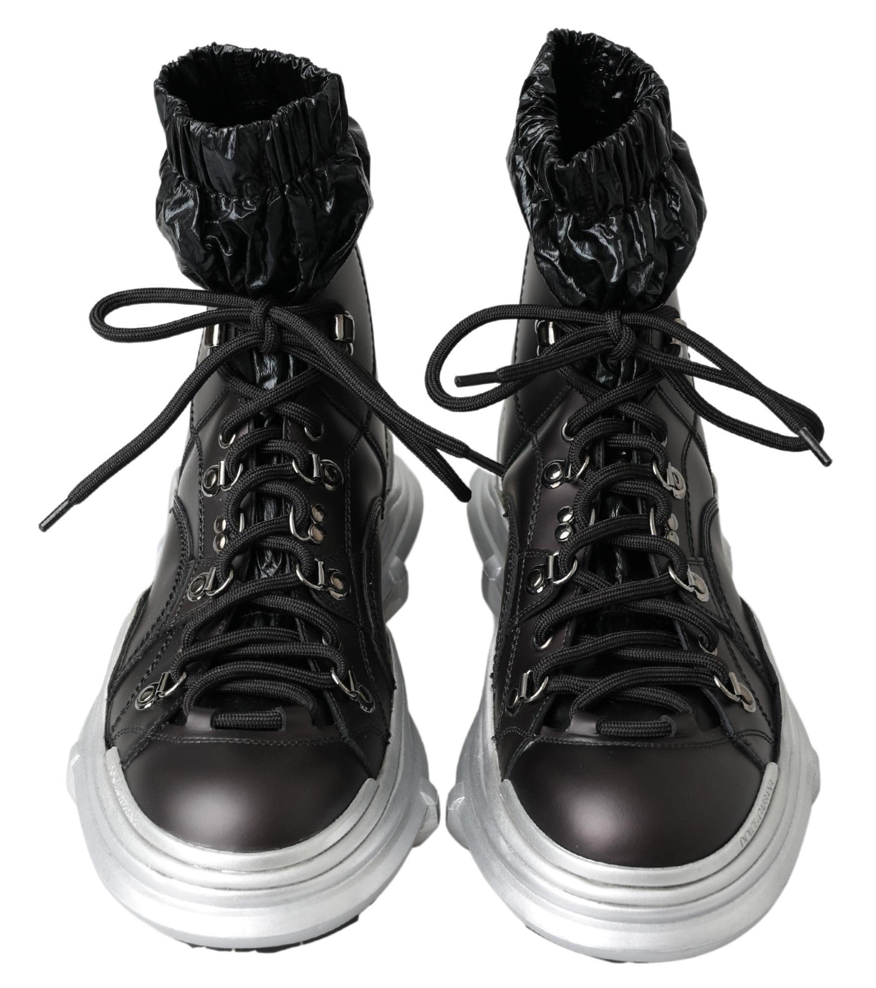 Dolce &amp; Gabbana – Galileo – Hohe Sneakers aus Nylon in Schwarz