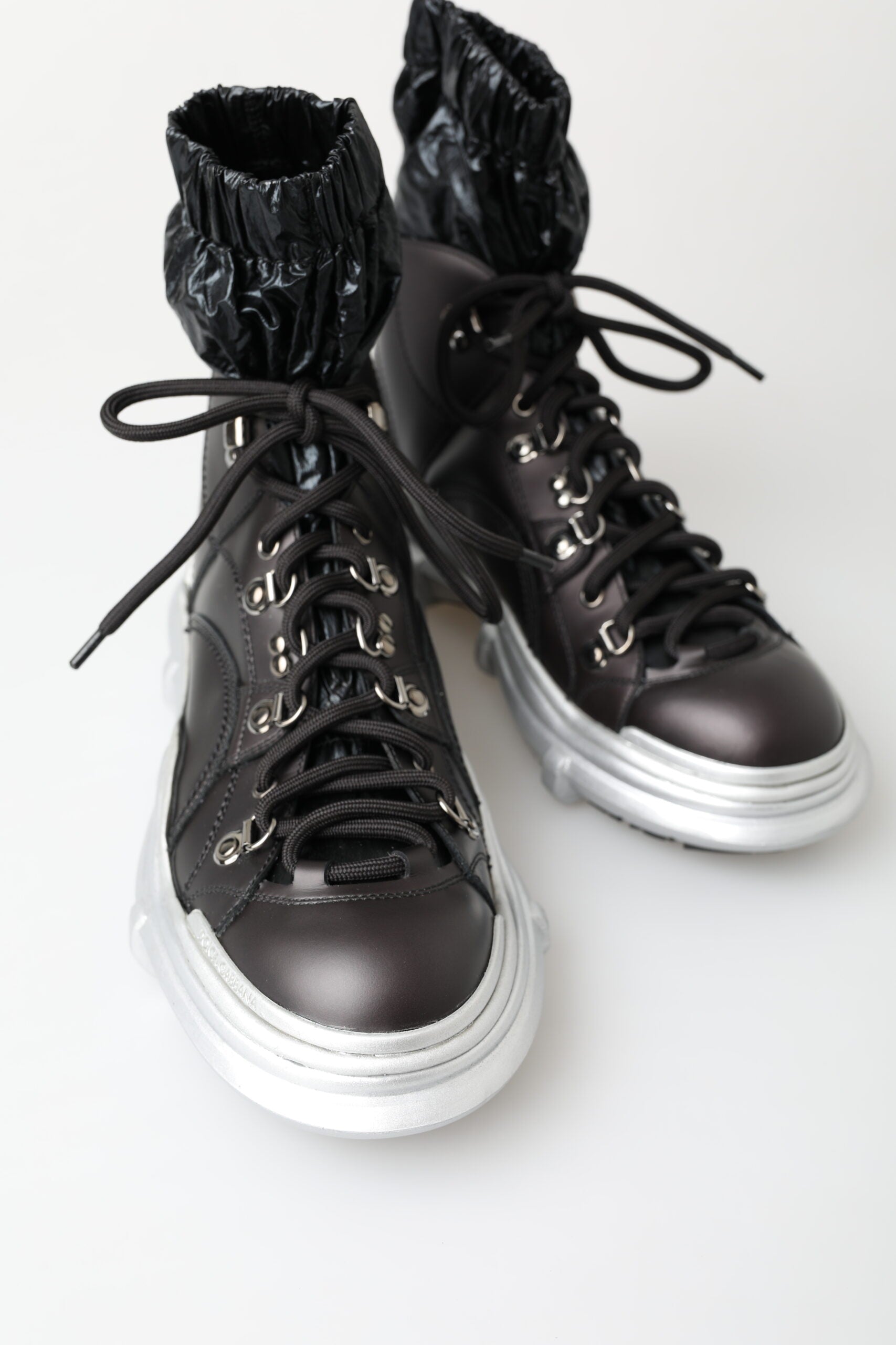 Dolce &amp; Gabbana – Galileo – Hohe Sneakers aus Nylon in Schwarz