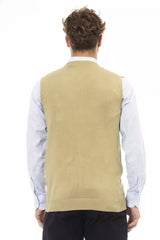 Alpha Studio Beige Viscose Men Jacket