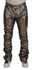 Dolce & Gabbana Zilveren Metallic Nylon Stretchbroek