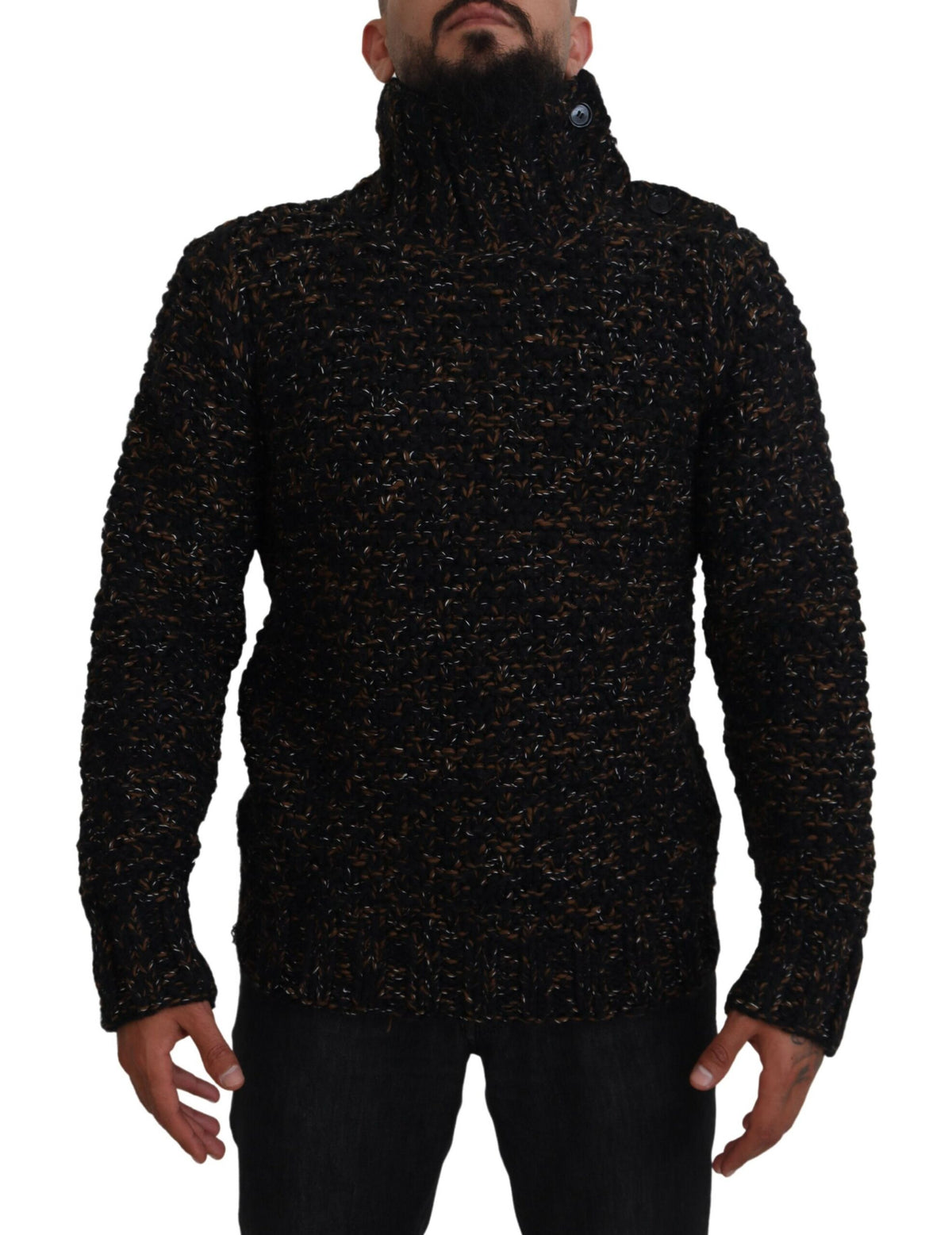 Dolce & Gabbana Brauner Fatto A Mano Rollkragenpullover