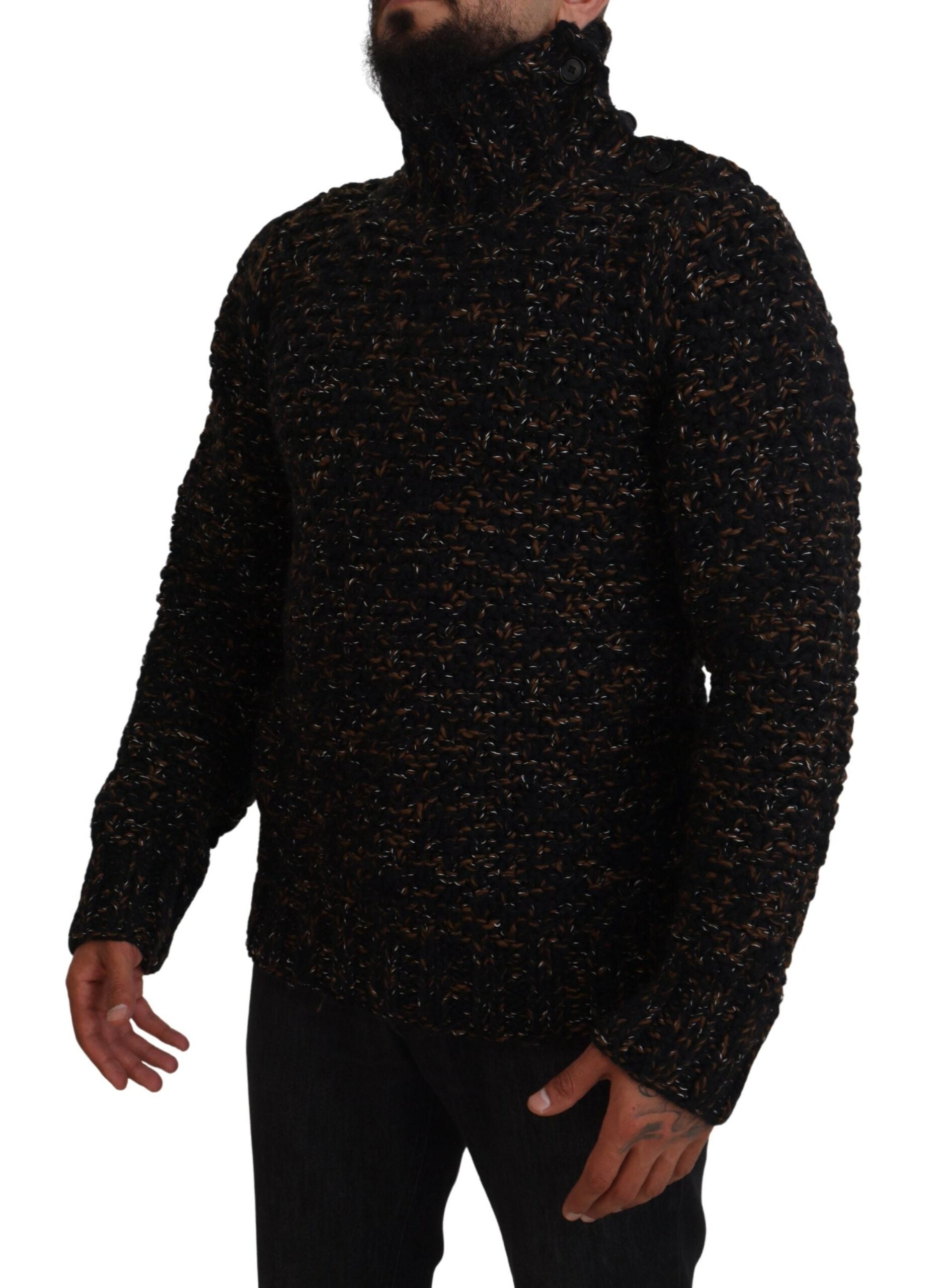 Dolce & Gabbana Brauner Fatto A Mano Rollkragenpullover