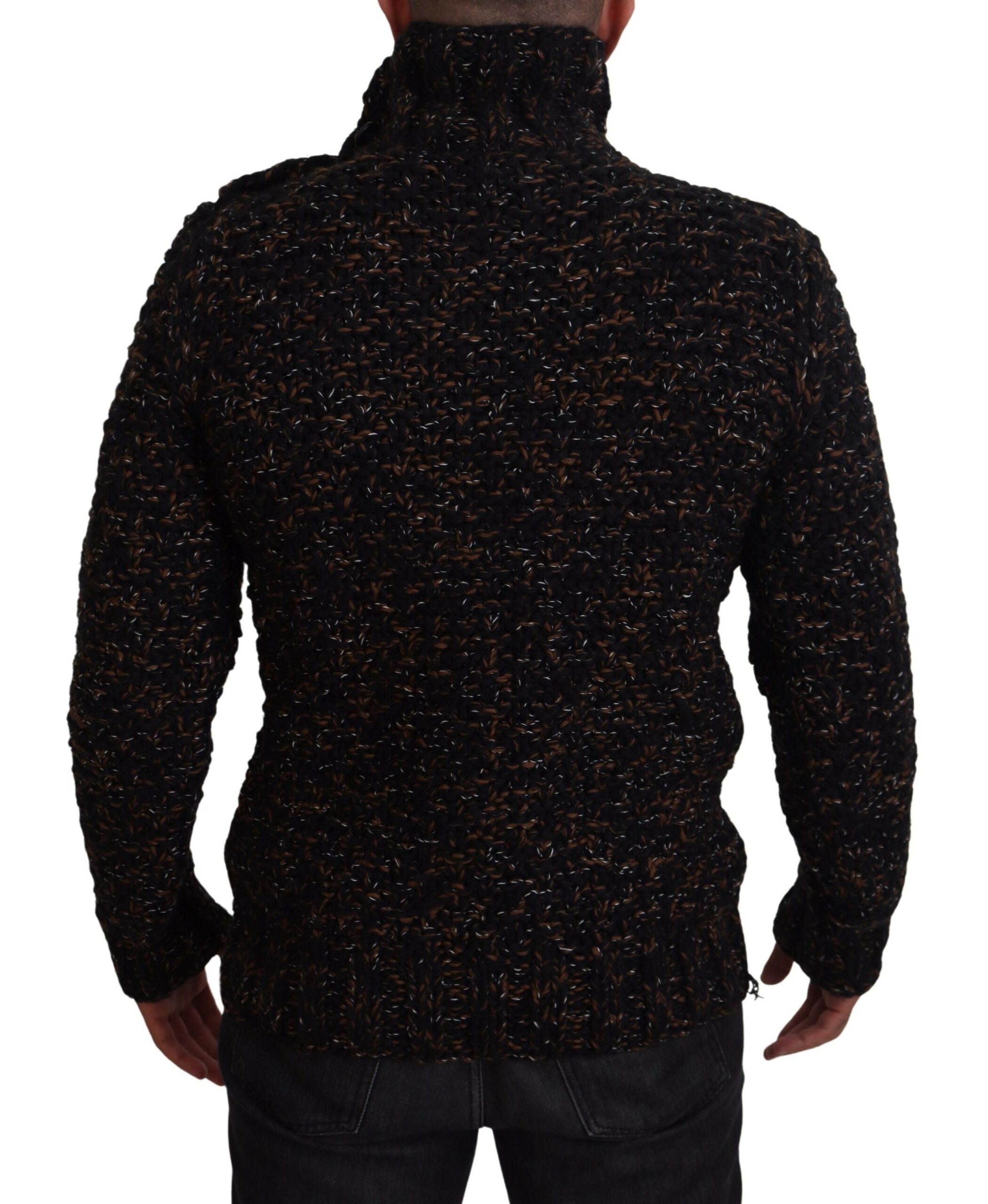 Dolce & Gabbana Brauner Fatto A Mano Rollkragenpullover