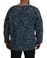 Dolce & Gabbana Blauw Knopen Vest Fatto A Mano Sweater