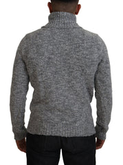 Dolce & Gabbana Grauer Rollkragenpullover aus Wolle