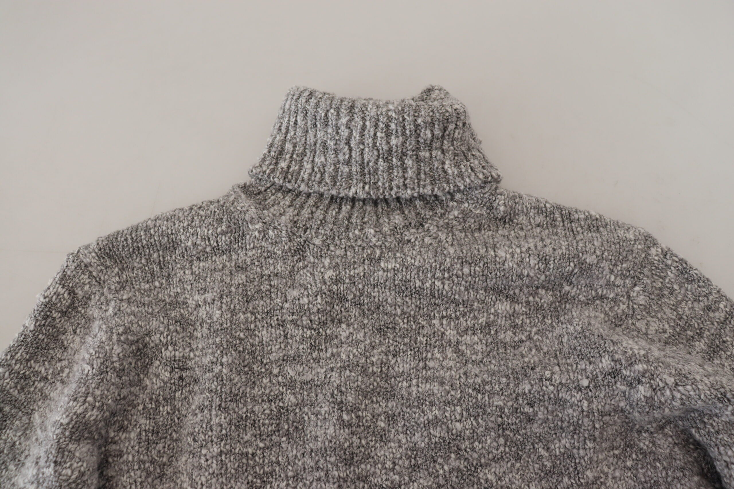 Dolce & Gabbana Grauer Rollkragenpullover aus Wolle