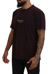 Dolce & Gabbana Bordeaux Crewneck T-shirt met korte mouwen