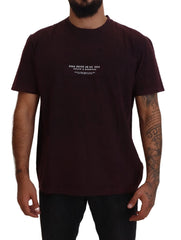 Dolce & Gabbana Bordeaux Crewneck T-shirt met korte mouwen