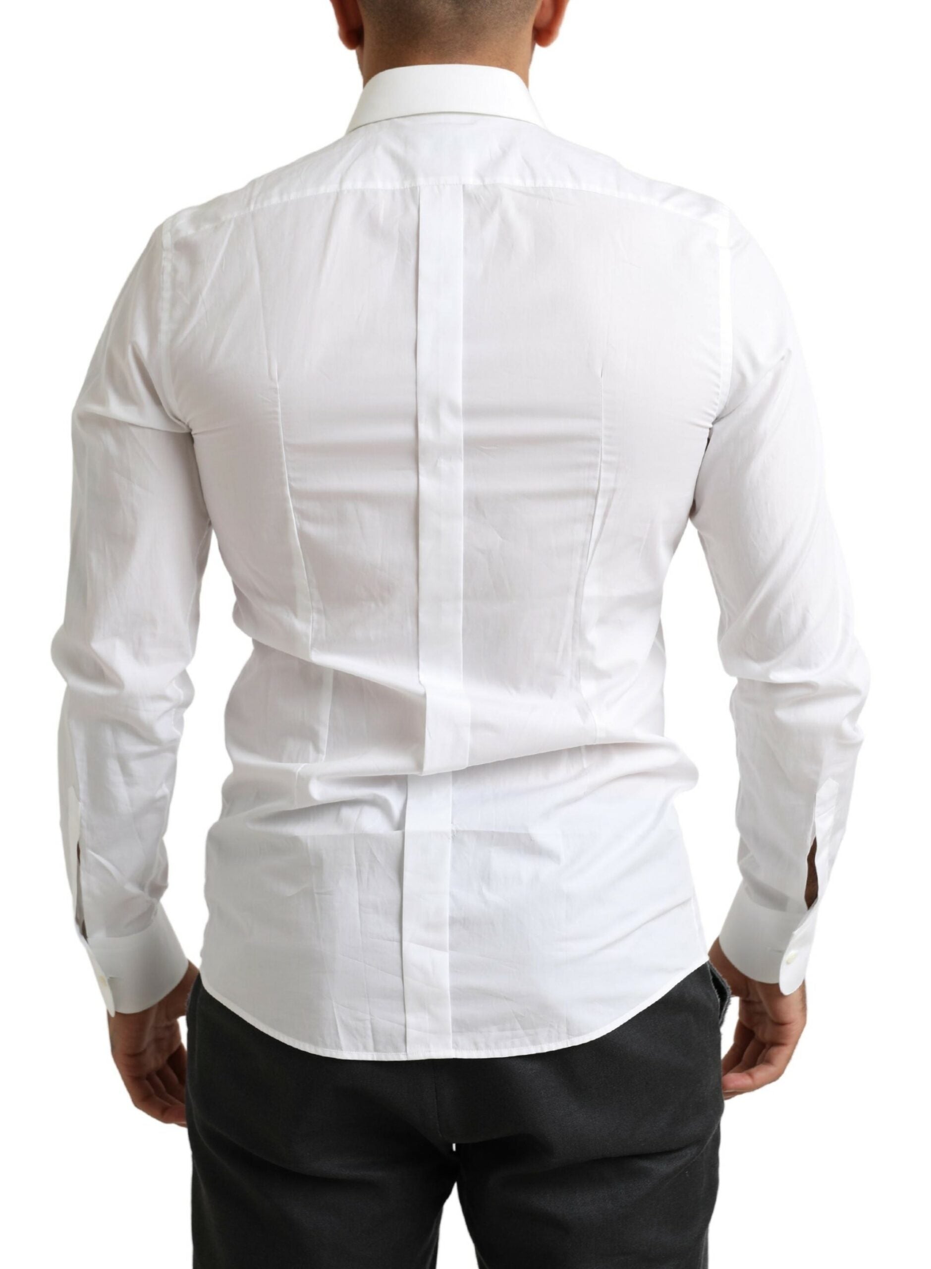 Dolce & Gabbana Weißes Smokinghemd im Slim-Fit-Barock-Stil