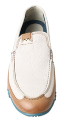 Dolce & Gabbana Weiße Leder Slipper Mokassins Schuhe