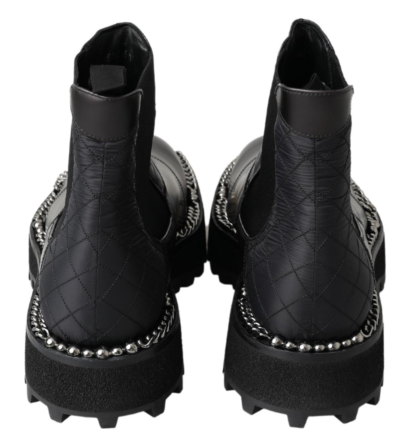 Dolce & Gabbana Zwart Leren Slip-on Stretchlaarzen