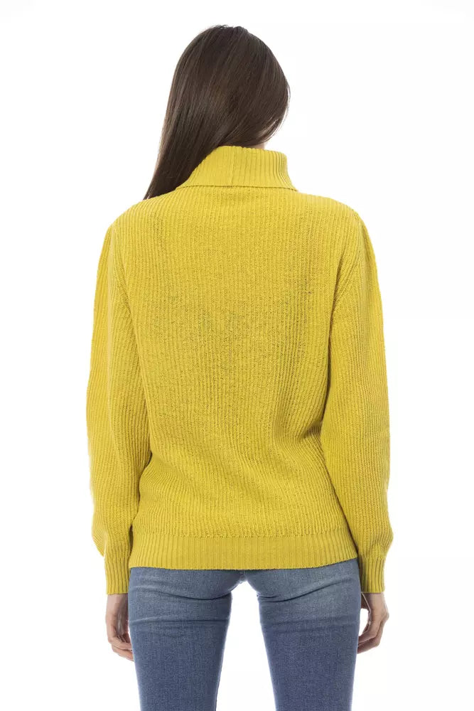 Baldinini Trend Gelber Damenpullover aus Wolle