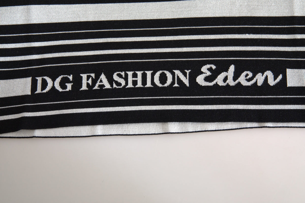 Dolce & Gabbana Weißes Baumwoll-T-Shirt mit DG Fashion Rundhalsausschnitt