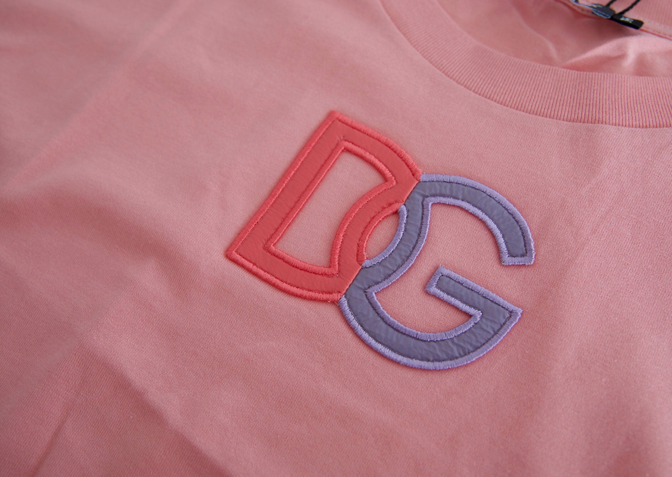 Dolce & Gabbana Rosa Baumwolle DG Logo Rundhals Tank Top