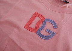 Dolce & Gabbana Rosa Baumwolle DG Logo Rundhals Tank Top
