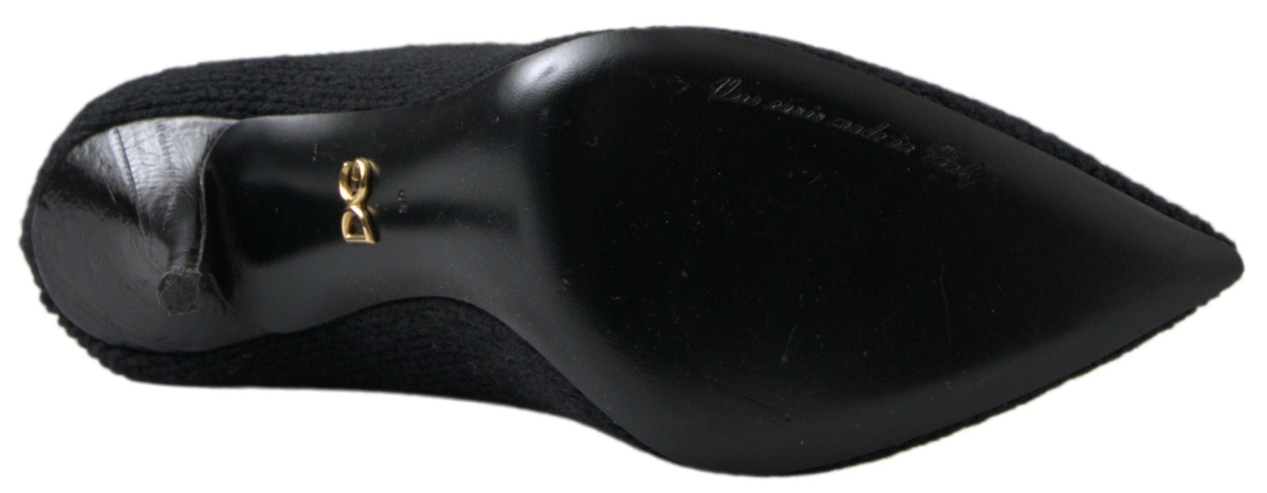 Dolce & Gabbana Schwarze Stilettoabsatz Wadenhohe Damenstiefel