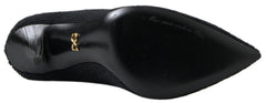 Dolce & Gabbana Schwarze Stilettoabsatz Wadenhohe Damenstiefel
