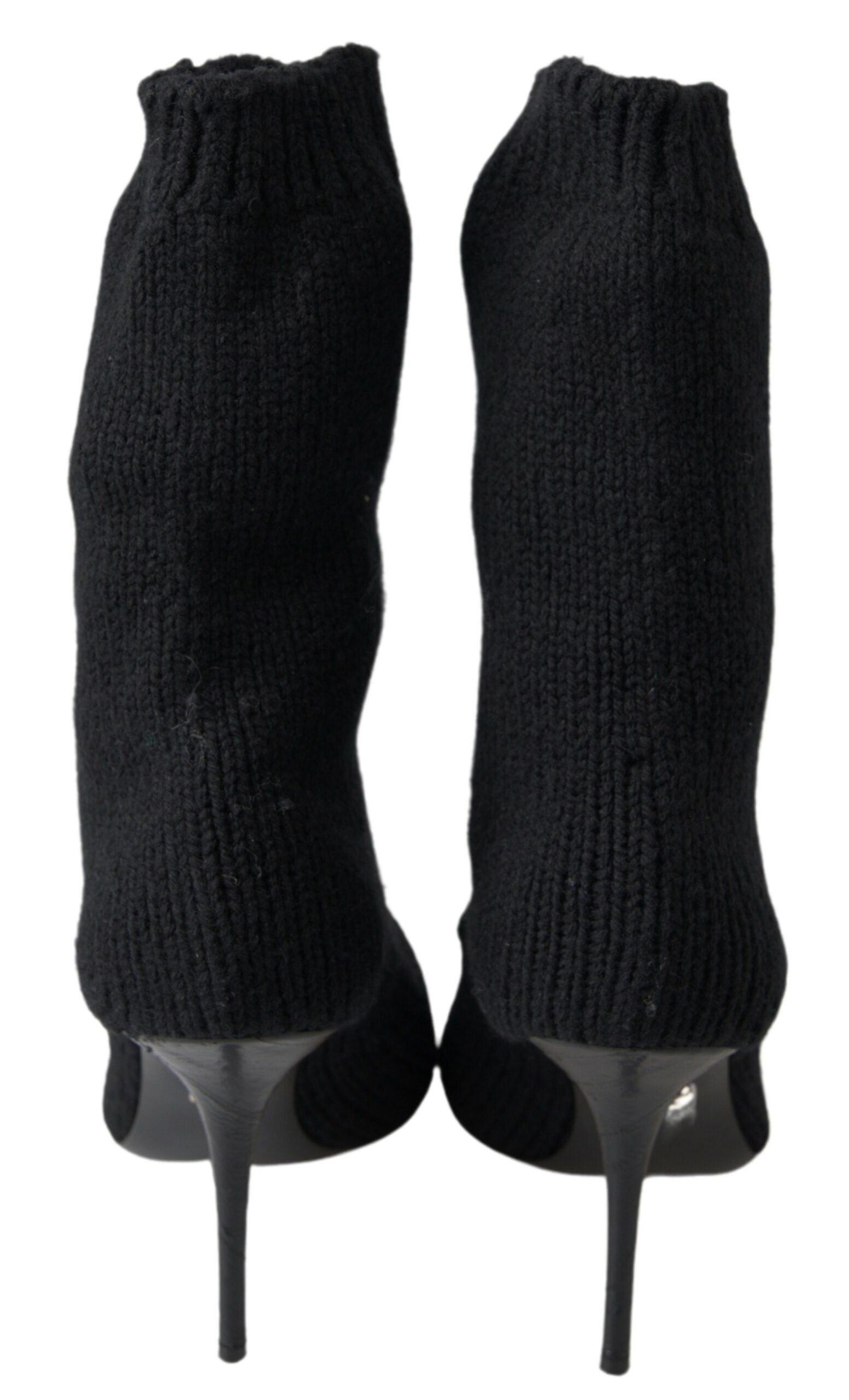 Dolce & Gabbana Schwarze Stilettoabsatz Wadenhohe Damenstiefel